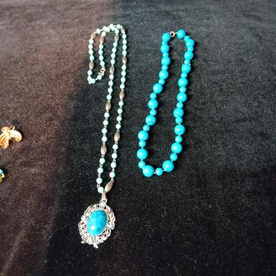 TEAL TONED COSTUME JEWELRY