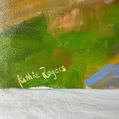 209 Original Oil Painting "Red Barn" by Kathie Rogers
