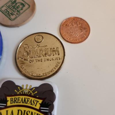 Collection of Buttons, Badges, Tokens & Wood Nickels