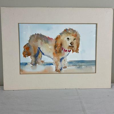 210 Original Watercolor of Dog by Kathie Rogers