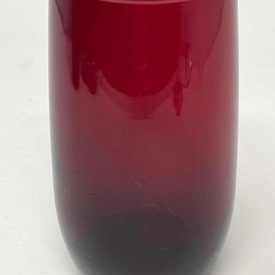 Holiday Red Ruby Pitcher & Four 5” Tumblers