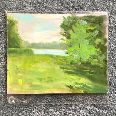 211 Original Oil Painting Landscape with Water by Kathie Rogers