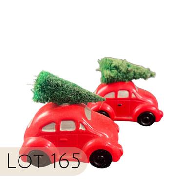 Lot 165 | Two Red Cars with Trees