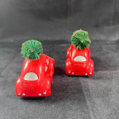 Lot 165 | Two Red Cars with Trees