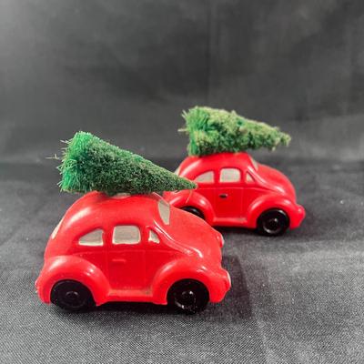 Lot 165 | Two Red Cars with Trees
