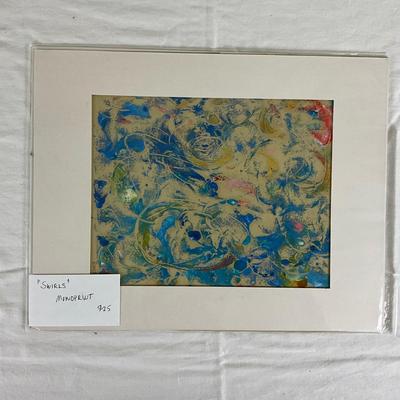 215 "Swirls" Monoprint by Kathie Rogers