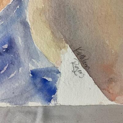 216 Original Watercolor Self Portrait by Kathie Rogers