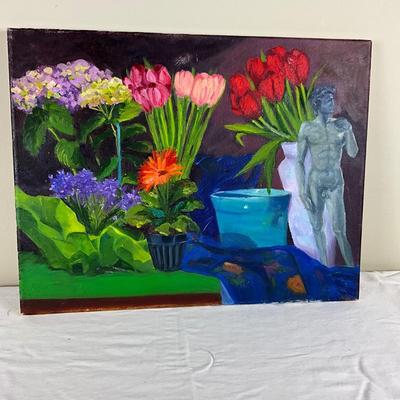 220 Original Oil Painting Mixed Florals with Still Life" by Kathie Rogers