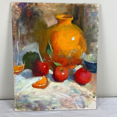 Sale Photo Thumbnail #706: Original oil on board measuring 11" wide x 14" high 
No signature