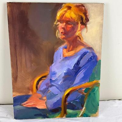 242 Original Oil on Canvas "Jacquline Saunders" by Kathie Rogers