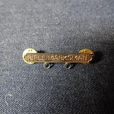 STERLING SILVER MILITARY RIFLE MARKSMAN MEDAL