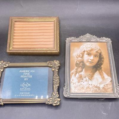 3 Metal Photo Frames