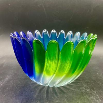Studio Nova Solaris Blue Green Glass Bowl