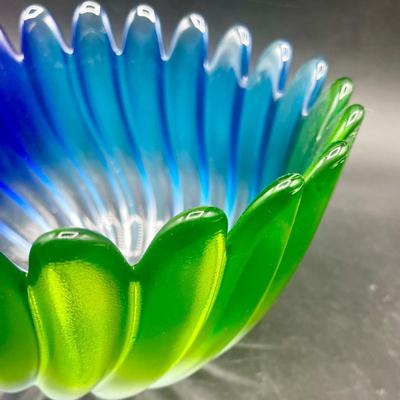 Studio Nova Solaris Blue Green Glass Bowl