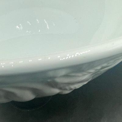 Large White Porcelain Salad Bowl