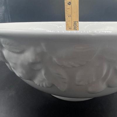 Large White Porcelain Salad Bowl