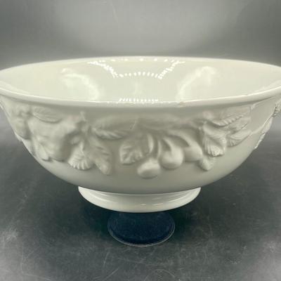 Large White Porcelain Salad Bowl
