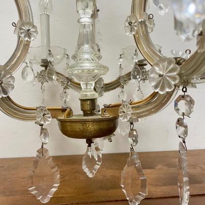 Vintage Italian Large Crystal Murano Glass 6-Light Chandelier, 1950s