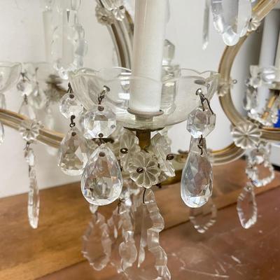 Vintage Italian Large Crystal Murano Glass 6-Light Chandelier, 1950s