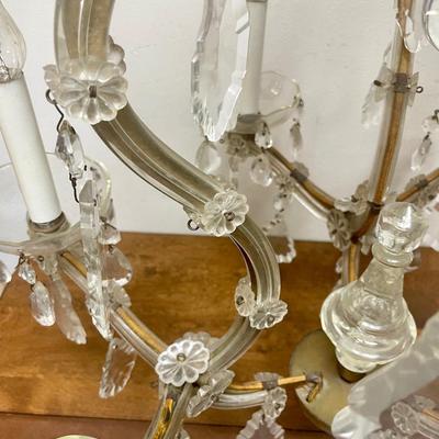 Vintage Italian Large Crystal Murano Glass 6-Light Chandelier, 1950s