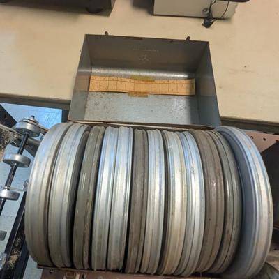 Movie Film Reels With Metal Cases