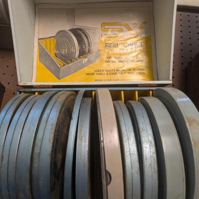 Movie Film Reels With Metal Cases