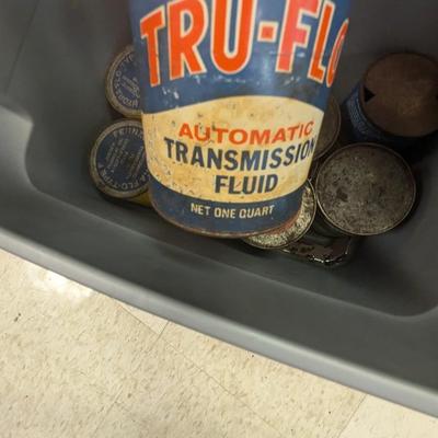 Vintage Transmission Fluid/Oil Cans TRU FLO Shell Hydra Fluid