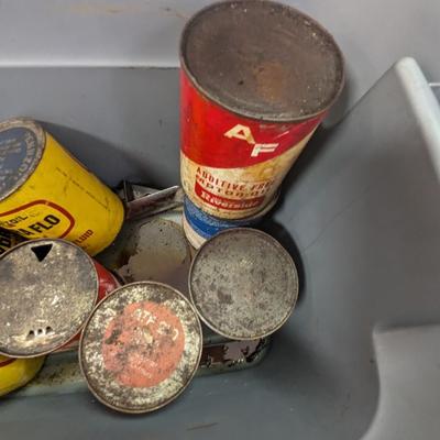 Vintage Transmission Fluid/Oil Cans TRU FLO Shell Hydra Fluid