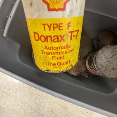 Vintage Transmission Fluid/Oil Cans TRU FLO Shell Hydra Fluid