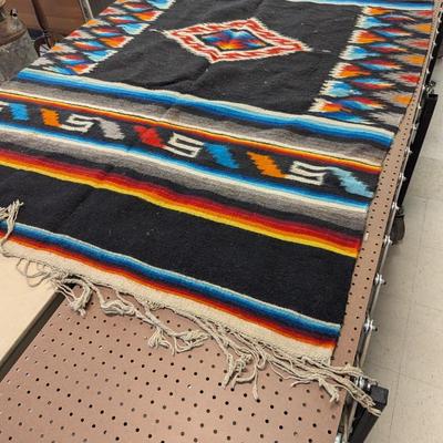 Vintage Mexican Wool Rug