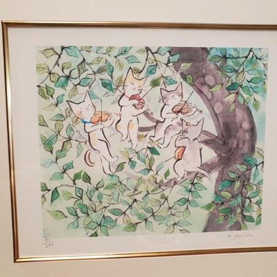 Mitsuhiro Amada – Violin Cat in Trees 