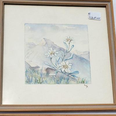Vintage Small Watercolors Flowers of Colorado
