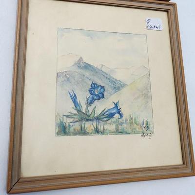 Vintage Small Watercolors Flowers of Colorado
