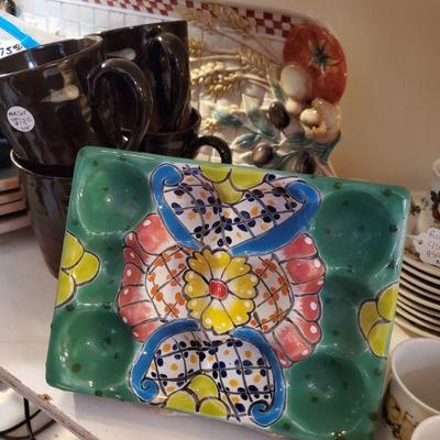 Talavera egg holder