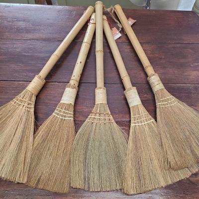Hand tied whisk brooms 