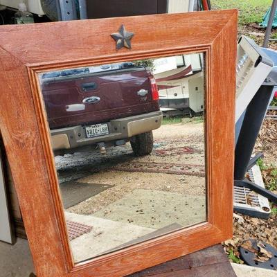 Rustic ranch mirror