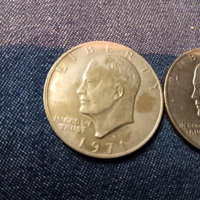THREE 1971-D EISENHOWER DOLLARS