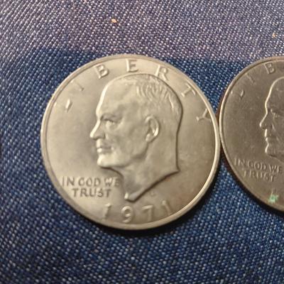 THREE 1971-D EISENHOWER DOLLARS