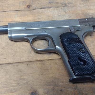 Vintage Colt Automatic .32 Caliber Rimless Smokeless Firearm with Magazine