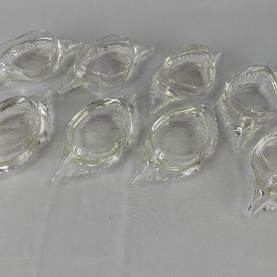 Vintage McKee glasbake Clear Deviled egg/crab imperial baking shell
