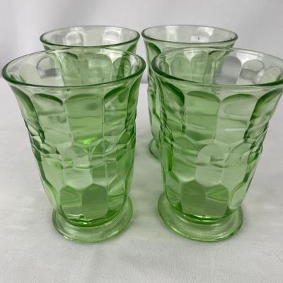 Hazel Atlas Honeycomb green depression glass