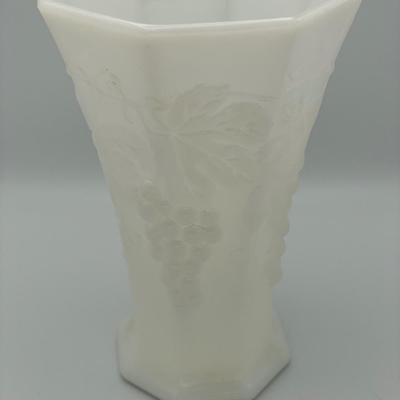 Vintage Milk Glass vases and cream and sugar