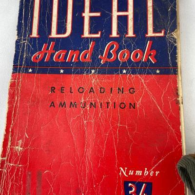 2 vintage rifle cases and Ideal Hand Book