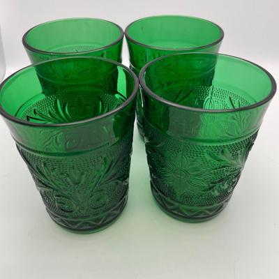 Anchor Hocking “Sandwich Pattern” 1976 Forest Green