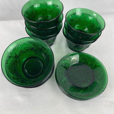 Anchor Hocking “Sandwich Pattern” 1976 Forest Green