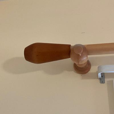 788 Set of Three Swedish Style Wooden Drapery Rods