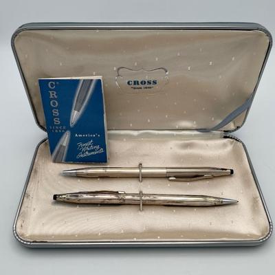 Vintage Sterling Cross Pen set