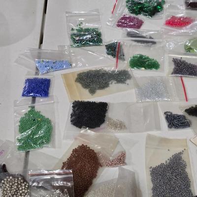 Large Lot of Bagged Beads