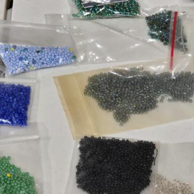 Large Lot of Bagged Beads