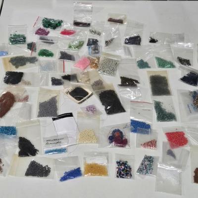 Large Lot of Bagged Beads